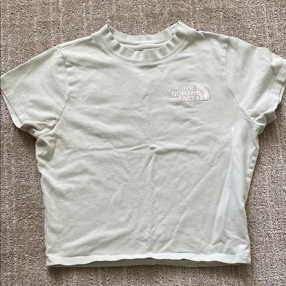 The North Face Soft light green cropped Tee